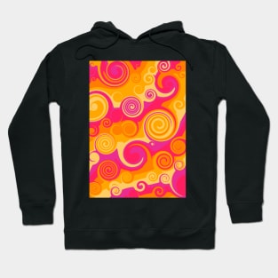 Pink Orange Swirls Hoodie